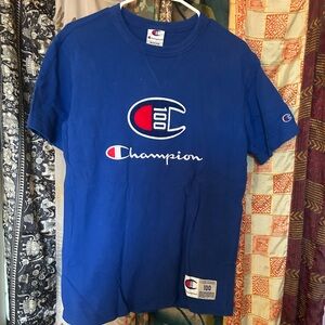Champion Royal Blue Tee with Iconic Logo